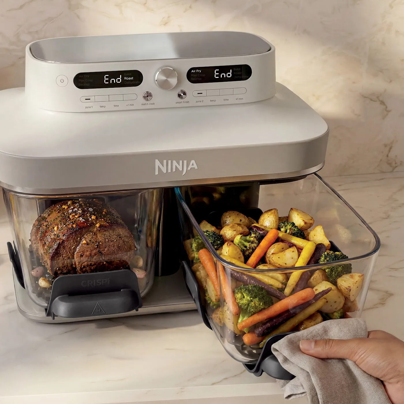 Two Dishes, One Finish Time — Ninja CRISPi DualZone